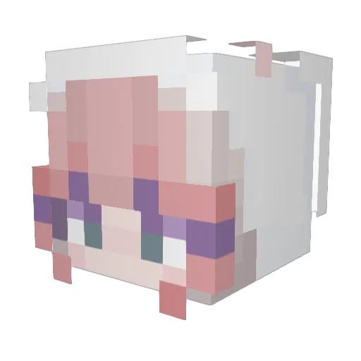 Enix_N Minecraft avatar head, 3D render
