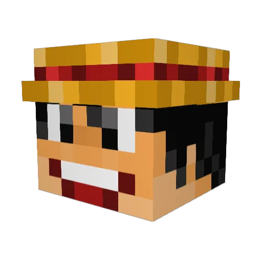Enjaal Minecraft avatar head, 3D render