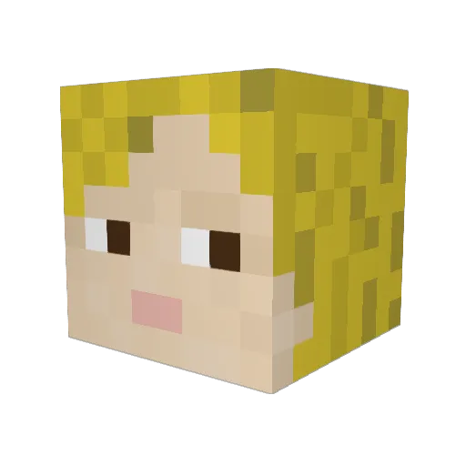 Enjatje Minecraft avatar head, 3D render