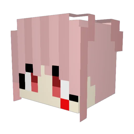 Enji_S2 Minecraft avatar head, 3D render