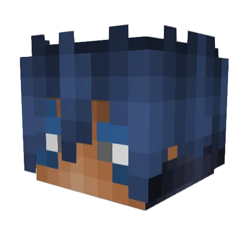 Enjinryuga Minecraft avatar head, 3D render