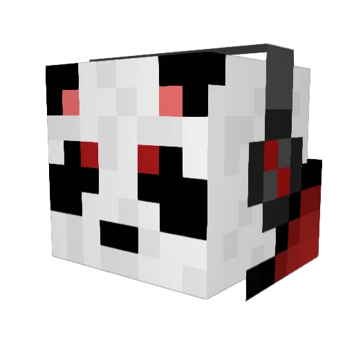 EnjoixPanda22 Minecraft avatar head, 3D render