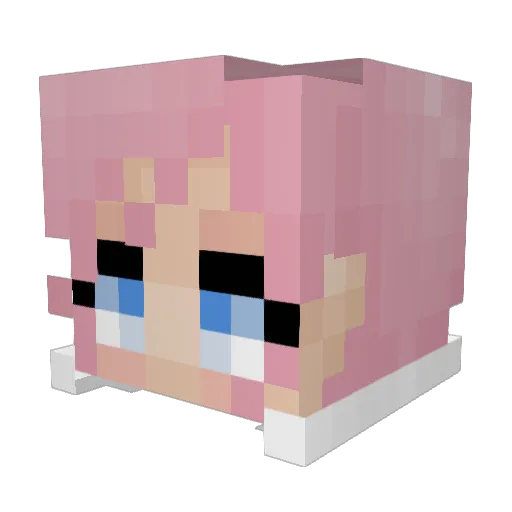 Enju_Rin Minecraft avatar head, 3D render