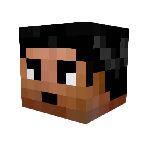 Enkari Minecraft avatar head, 3D render