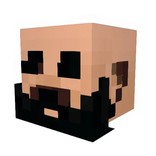 Enkitis Minecraft avatar head, 3D render