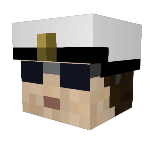 Enkyr Minecraft avatar head, 3D render