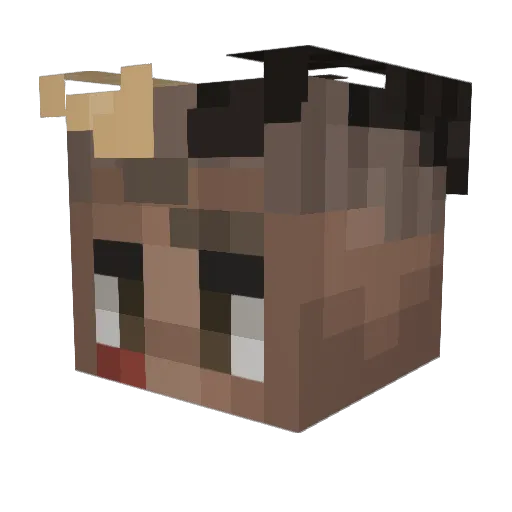 Enlarging Minecraft avatar head, 3D render