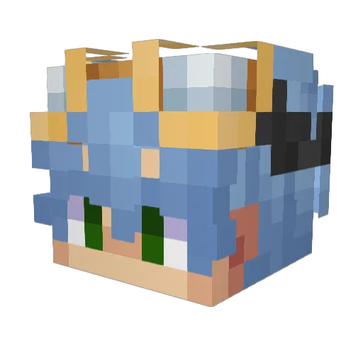 Enlightenedx_ Minecraft avatar head, 3D render