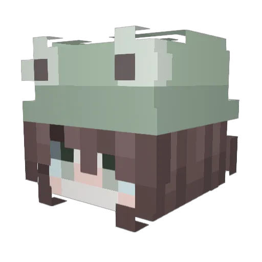 Enliiiight Minecraft avatar head, 3D render