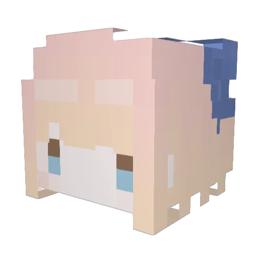Enma13 Minecraft avatar head, 3D render