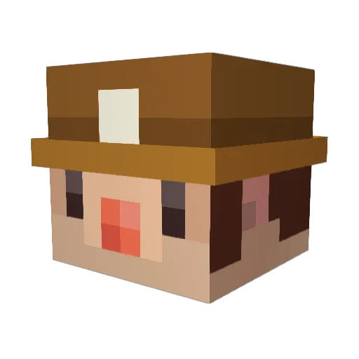 Enma1890 Minecraft avatar head, 3D render