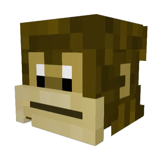 Enmanoob Minecraft avatar head, 3D render
