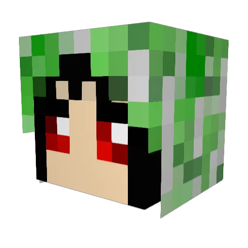 Enmari Minecraft avatar head, 3D render