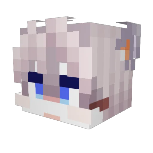 Enmo Minecraft avatar head, 3D render