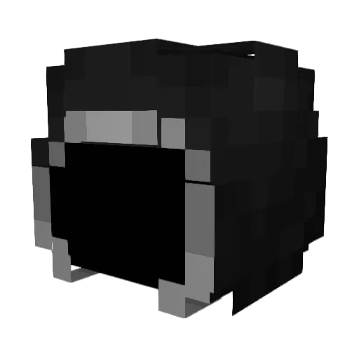 Enmort Minecraft avatar head, 3D render