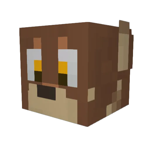 EnnWolf Minecraft avatar head, 3D render