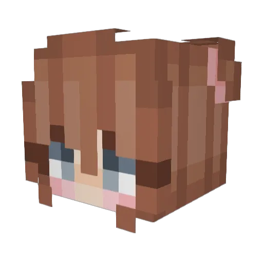 EnnaGee Minecraft avatar head, 3D render