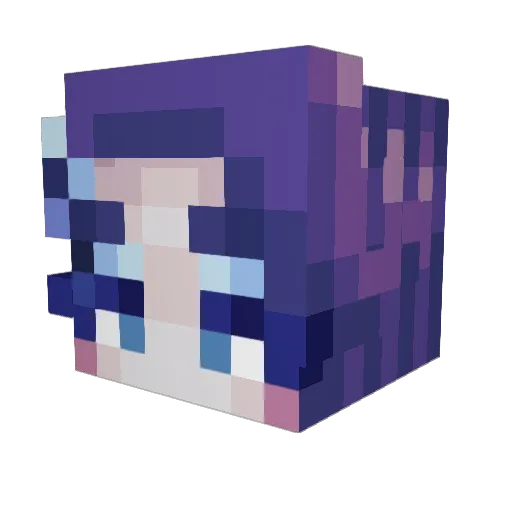 Ennafaera Minecraft avatar head, 3D render