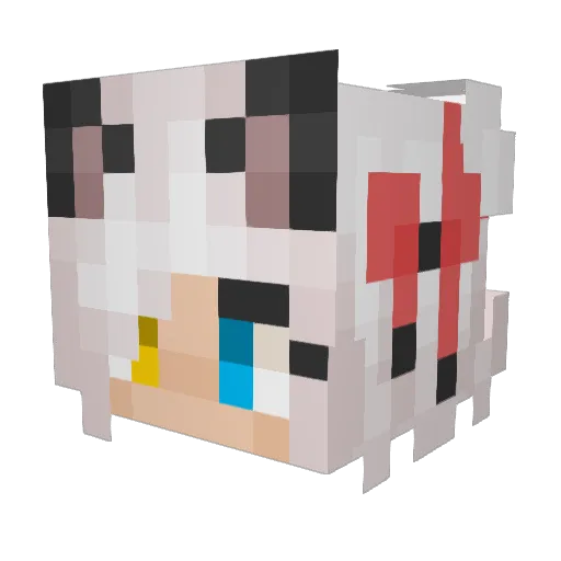Enneahedron Minecraft avatar head, 3D render
