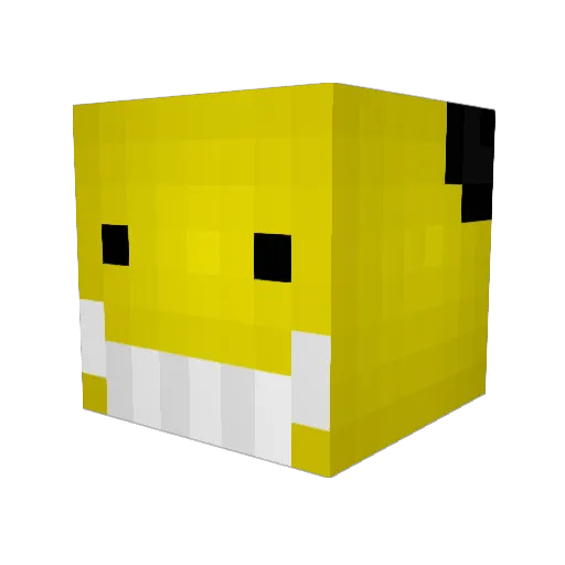 Enney Minecraft avatar head, 3D render