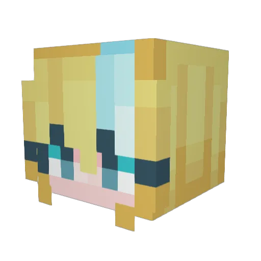 Enngy Minecraft avatar head, 3D render