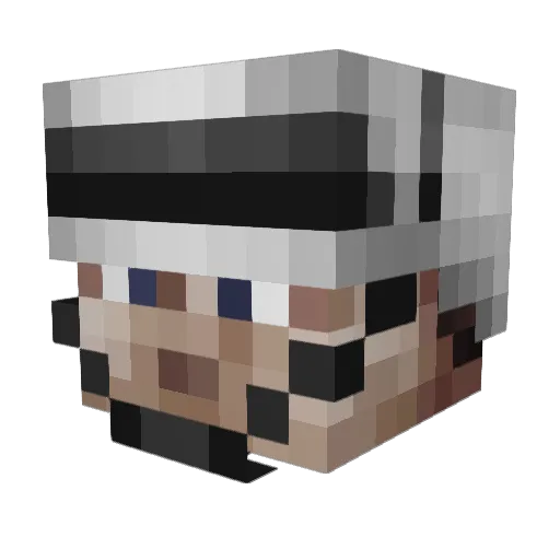 Ennic Minecraft avatar head, 3D render