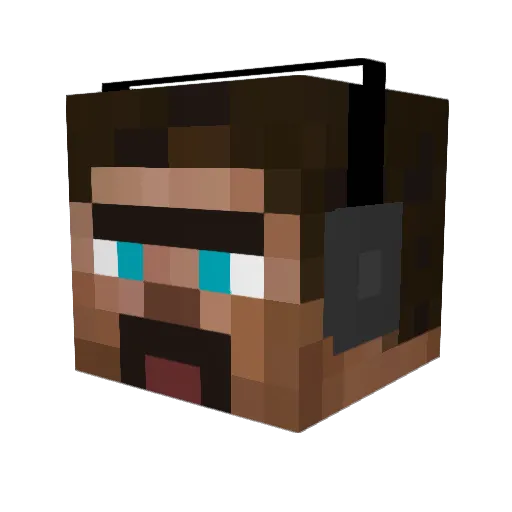 Ennirico Minecraft avatar head, 3D render