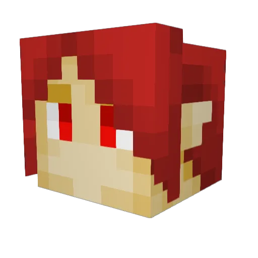Ennmu Minecraft avatar head, 3D render