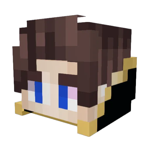 Ennsel Minecraft avatar head, 3D render