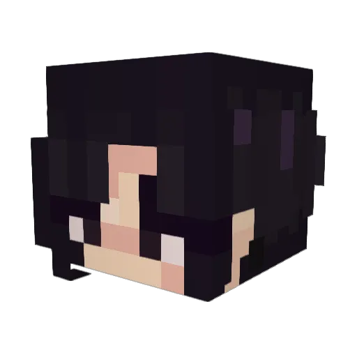 Enokizin Minecraft avatar head, 3D render