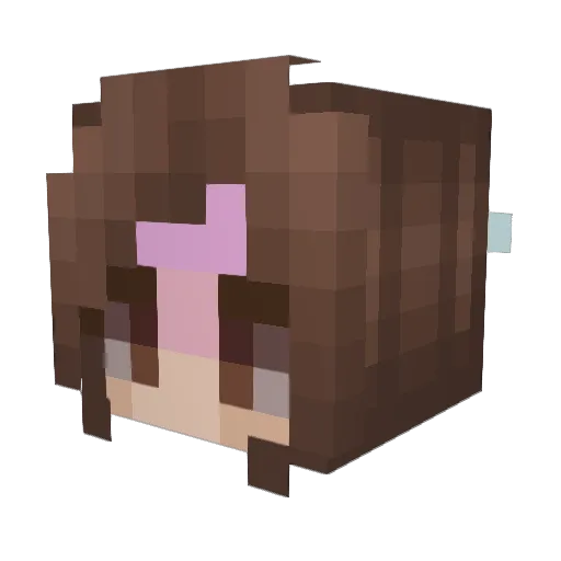 Enola2 Minecraft avatar head, 3D render