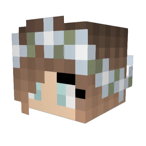Enooltje Minecraft avatar head, 3D render