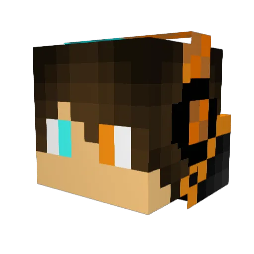 EnorG Minecraft avatar head, 3D render