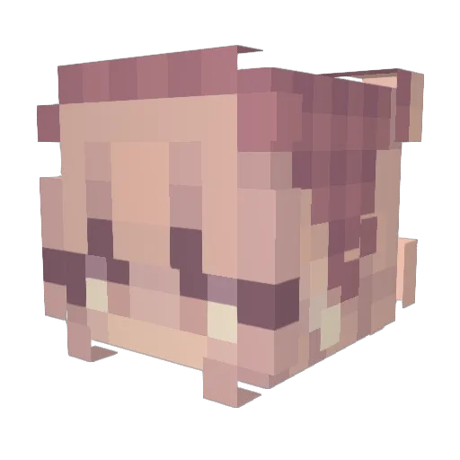 EnoraKitti Minecraft avatar head, 3D render