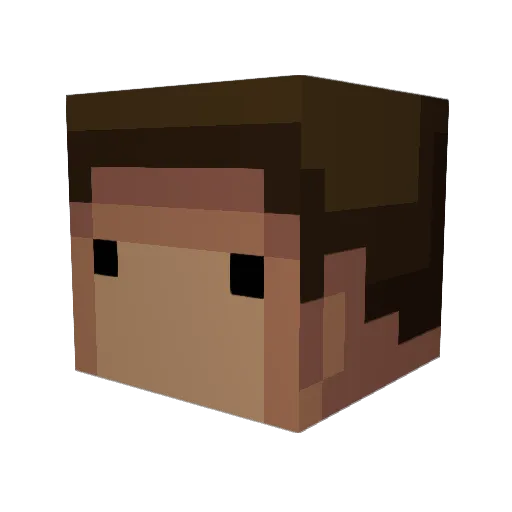 EnourmousCloud Minecraft avatar head, 3D render