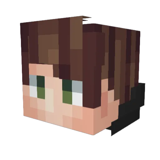 Enoxix Minecraft avatar head, 3D render