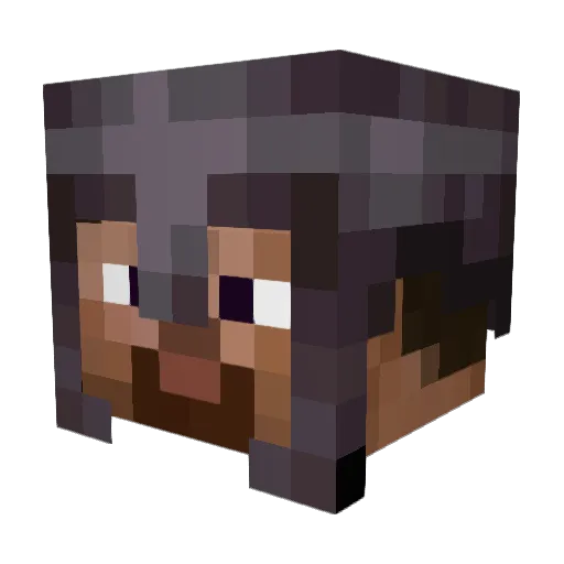 Enpeh Minecraft avatar head, 3D render