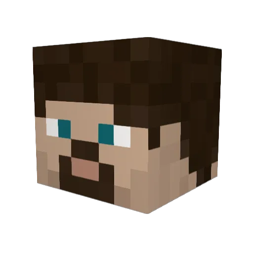 Enprougher Minecraft avatar head, 3D render