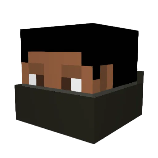 EnragedTurt1e Minecraft avatar head, 3D render