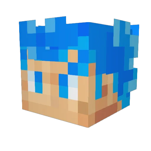 EnreEsUnTanque Minecraft avatar head, 3D render