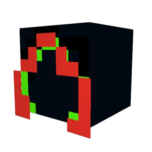 Enrenki Minecraft avatar head, 3D render