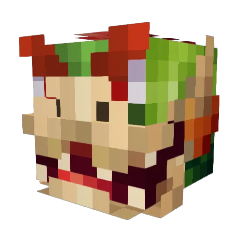 Enriaz Minecraft avatar head, 3D render