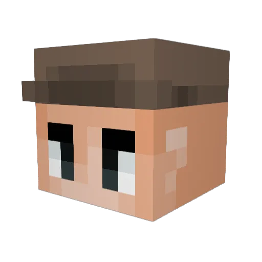 Enricoferraz Minecraft avatar head, 3D render