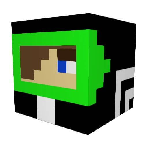 Enrique2474 Minecraft avatar head, 3D render