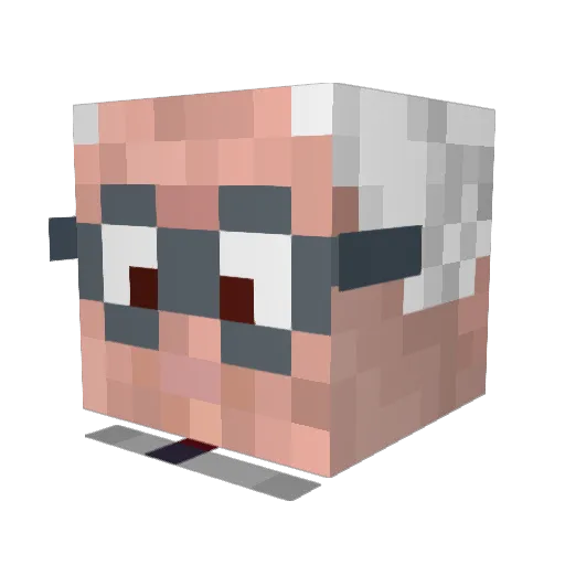 EnriquePerez Minecraft avatar head, 3D render