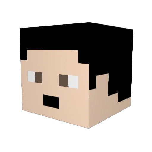 Enrique_Gamer Minecraft avatar head, 3D render