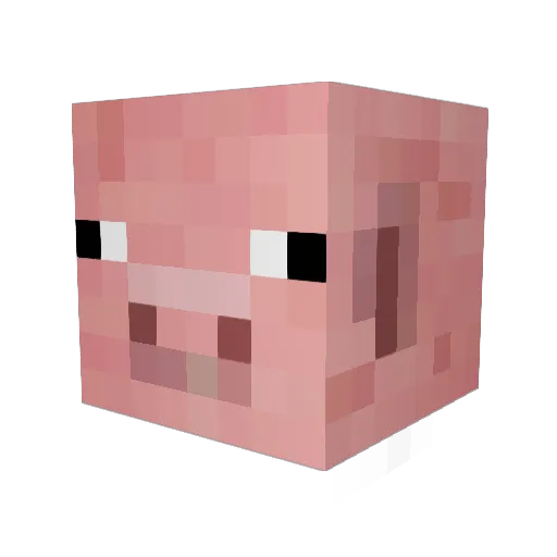 Enryaku Minecraft avatar head, 3D render