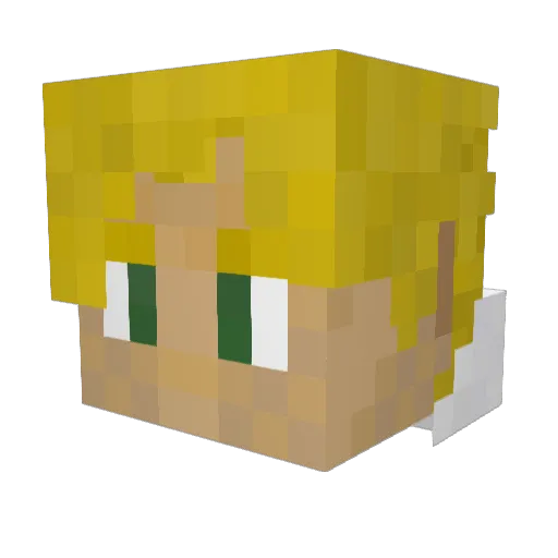 EnsD Minecraft avatar head, 3D render