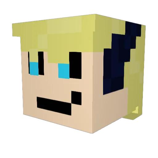 Ensand Minecraft avatar head, 3D render