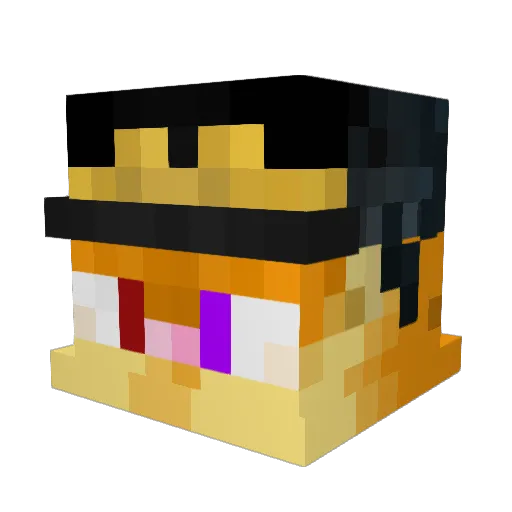 Enseki Minecraft avatar head, 3D render